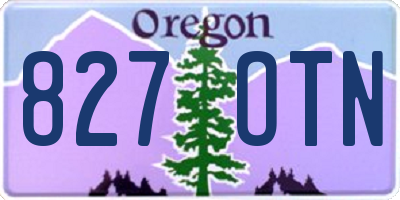 OR license plate 827OTN