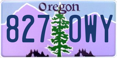 OR license plate 827OWY
