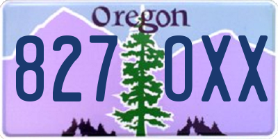 OR license plate 827OXX