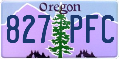OR license plate 827PFC