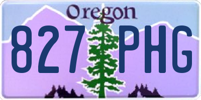 OR license plate 827PHG