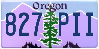 OR license plate 827PII