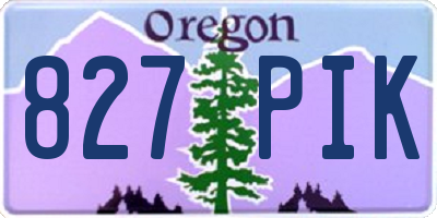 OR license plate 827PIK