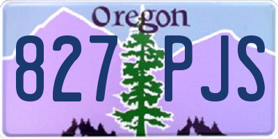 OR license plate 827PJS