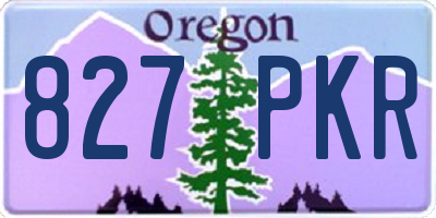 OR license plate 827PKR