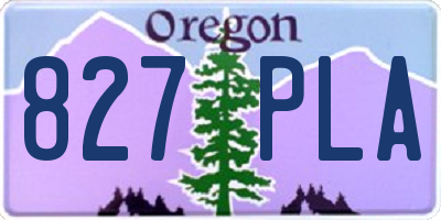 OR license plate 827PLA