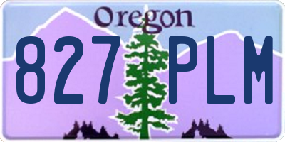 OR license plate 827PLM