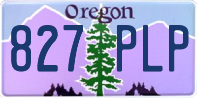 OR license plate 827PLP