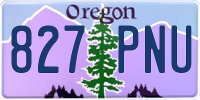OR license plate 827PNU