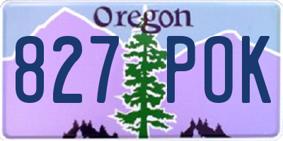 OR license plate 827POK