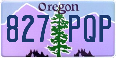 OR license plate 827PQP