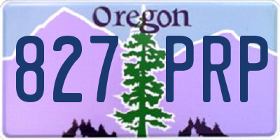 OR license plate 827PRP