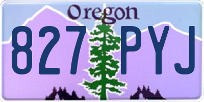 OR license plate 827PYJ