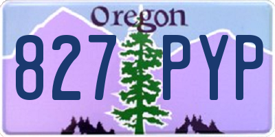 OR license plate 827PYP