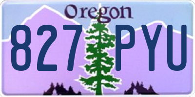 OR license plate 827PYU
