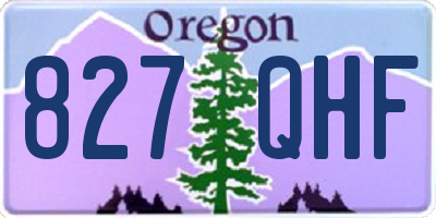 OR license plate 827QHF