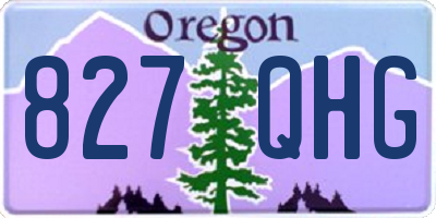 OR license plate 827QHG