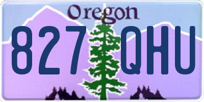 OR license plate 827QHU