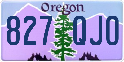 OR license plate 827QJO