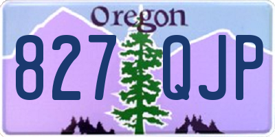 OR license plate 827QJP