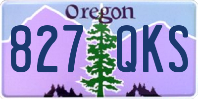OR license plate 827QKS