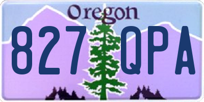 OR license plate 827QPA