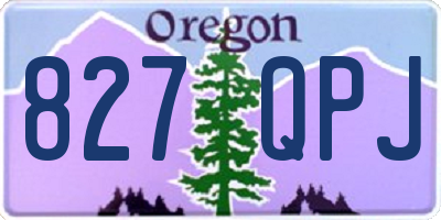 OR license plate 827QPJ