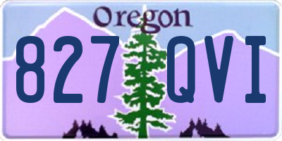 OR license plate 827QVI
