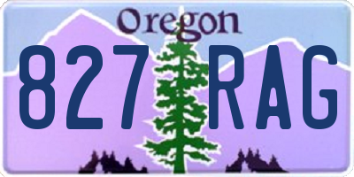 OR license plate 827RAG