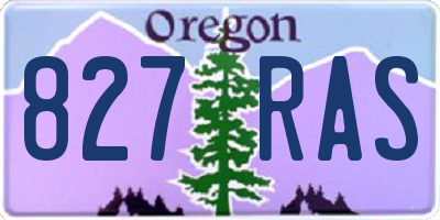 OR license plate 827RAS