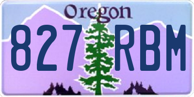 OR license plate 827RBM