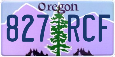 OR license plate 827RCF