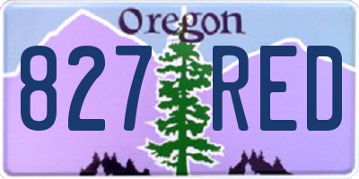 OR license plate 827RED