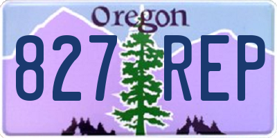 OR license plate 827REP