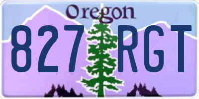 OR license plate 827RGT