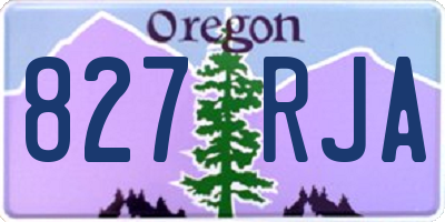 OR license plate 827RJA