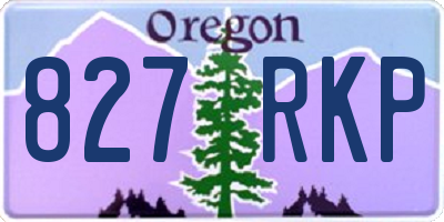 OR license plate 827RKP