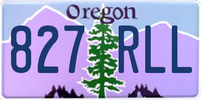 OR license plate 827RLL