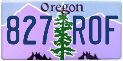 OR license plate 827ROF