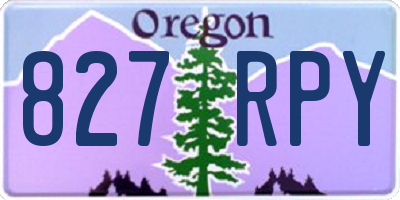 OR license plate 827RPY