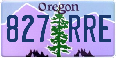 OR license plate 827RRE