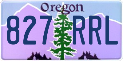 OR license plate 827RRL