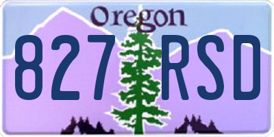 OR license plate 827RSD
