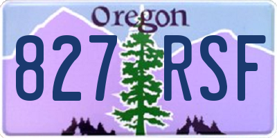 OR license plate 827RSF
