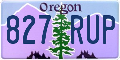 OR license plate 827RUP