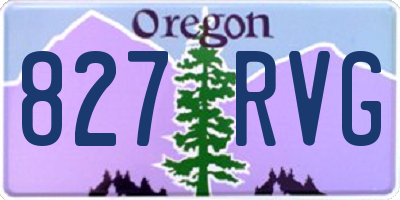 OR license plate 827RVG