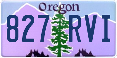 OR license plate 827RVI