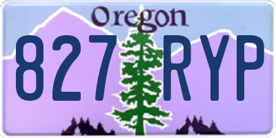 OR license plate 827RYP