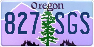 OR license plate 827SGS
