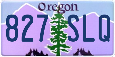 OR license plate 827SLQ